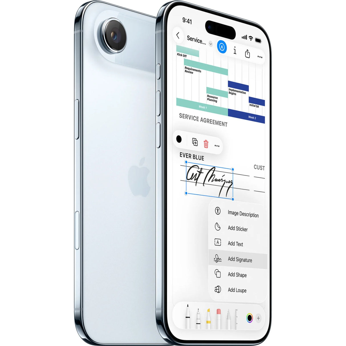 Apple iPhone Air 256GB Himmelblau